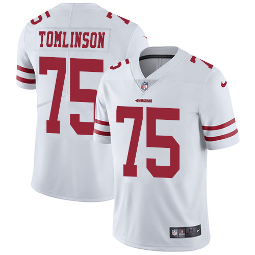 San Francisco 49ers Limited White Men Laken Tomlinson Road NFL Jersey 75 Vapor Untouchable